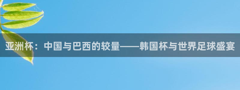 2026世界杯倒计时：亚洲杯：中国与巴西的较量——韩国杯与世界足球盛宴